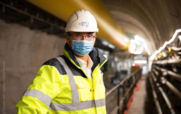chairman of the board Thierry Dallard visits the Grand Paris Express project