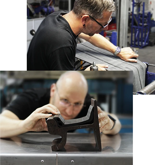 SEALABLE production worker SEALABLE worker in production: One is working at the extruder, one is fitting RCS into the rail.